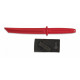 K25 Couteau d'entraînement droit caoutchouc rouge